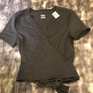 PINK Ultimate wrap top gray size XS